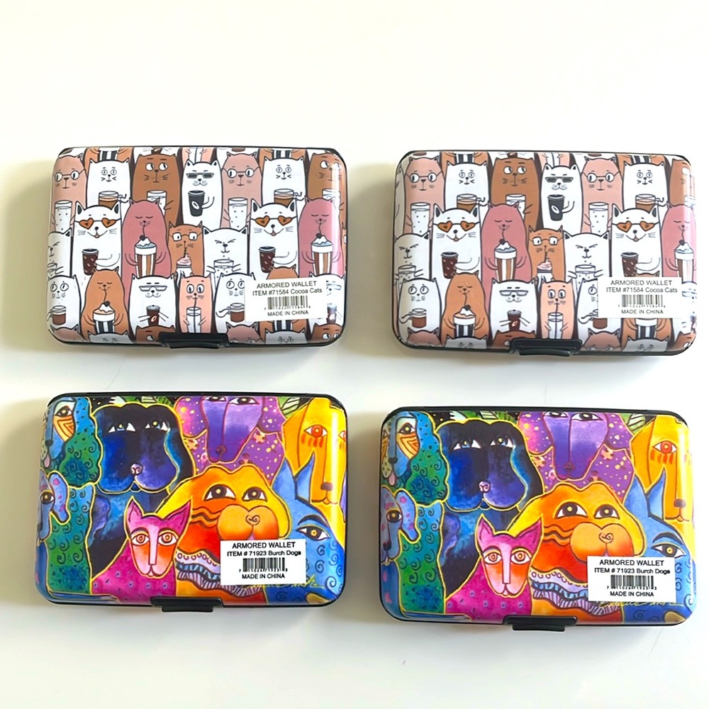 Monarque Laurel Burch Armored Wallet - Cocoa Cats or Burch Dogs